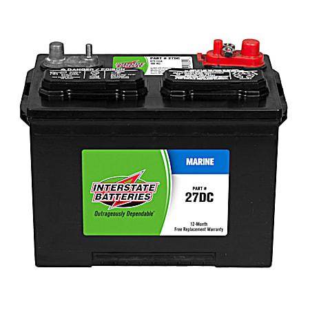 Interstate Batteries Marine Battery Grp 27 12 Mo 675 CCA