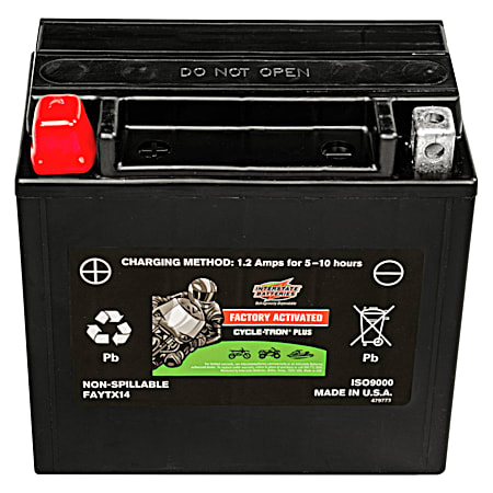 Interstate Batteries Factory-Activated AGM Powersports Battery Grp 4L 50 CCA