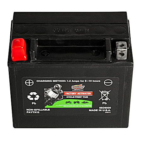 Factory-Activated AGM Powersports Battery Grp 12 180 CCA