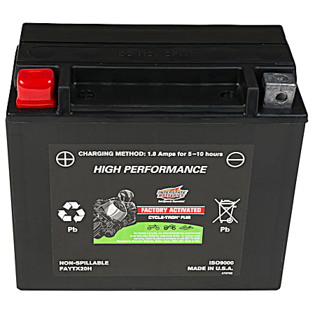 Factory-Activated AGM Powersports Battery Grp 20 310 CCA