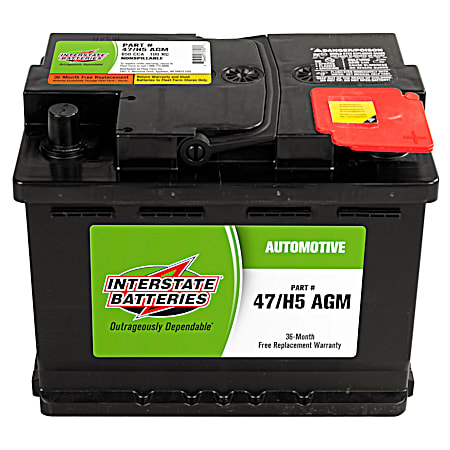 Interstate Batteries AGM Grp 47-H5 36 Mo 650 CCA Automotive Battery