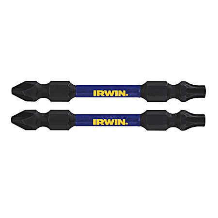 Irwin IWAF32DEP2T252 T25 & 2PH Double Ended Screwdriver Bit - 1.63 in.