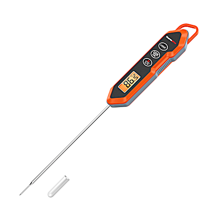 Orange/Black Waterproof Instant-Read Small Thermometer