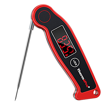 ThermoPro Red/Black Waterproof Small ThermoCouple Thermometer