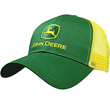 Men's Green & Yellow Patch Logo Cap