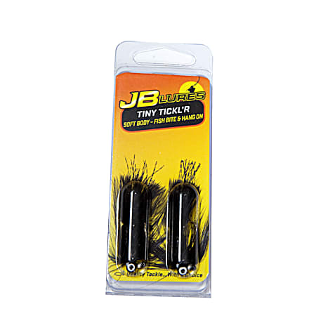 JB Lures Silver Black Tiny Tickl'r Panfish Jig - 2 Pk