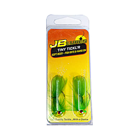JB Lures Lime Chartreuse Tiny Tickl'r Panfish Jig - 2 Pk
