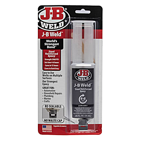 J-B Weld 25 mL Quick-Setting Steel Reinforced Epoxy Original Syringe