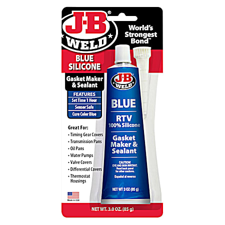 J-B Weld Blue Silicone 3 oz Gasket Maker & Sealant