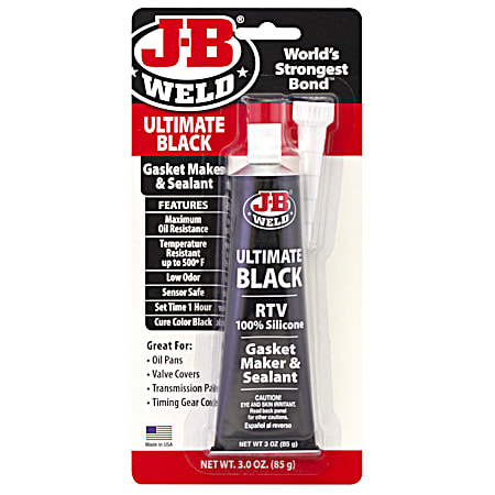 J-B Weld Ultimate Black Silicone 3 oz Gasket Maker & Sealant