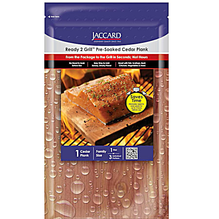 Jaccard 1 Pk Large Ready 2 Grill Pre-Soaked Cedar Plank
