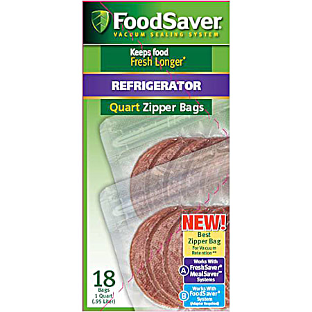 1 Qt. Zipper Bags - 18 Ct.