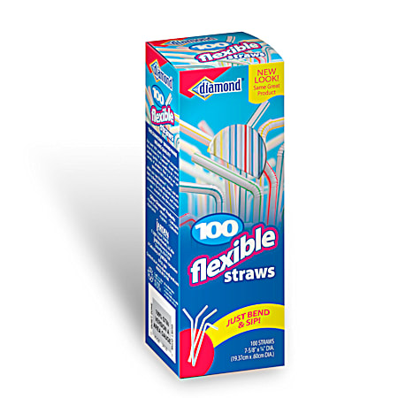 Flexible Straws - 100 Pk