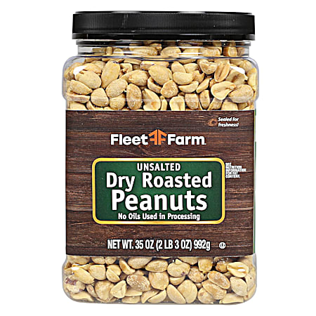 Fleet Farm 35 oz Unsalted Dry Roasted Peanuts