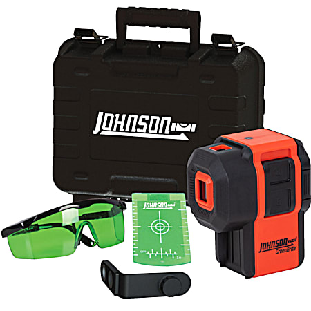 Johnson Level Self-Leveling Green 3-Dot Laser Kit