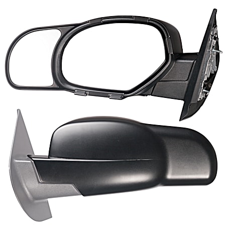 Black Snap-On Towing Mirrors