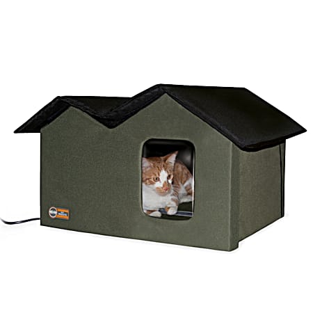 K&H Pet Products Heated Outdoor Kitty House - Extra Wide