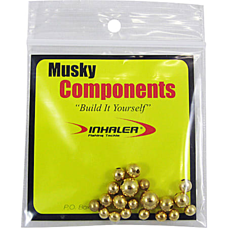 Musky Fishing Components - Metal Beads - Brass