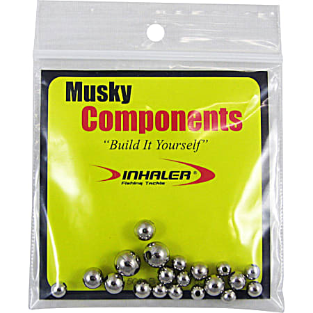 Musky Fishing Components - Metal Beads - Silver