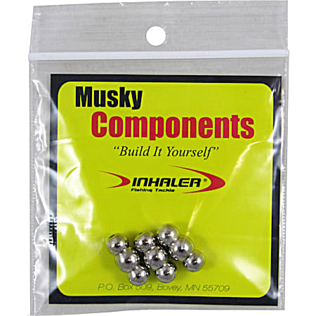 Musky Fishing Components - Bead Bodies - Nickel