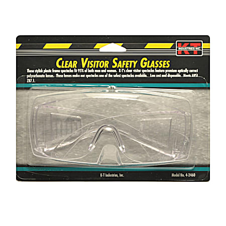 KT Industries Inc. Clear Visitor Safety Glasses
