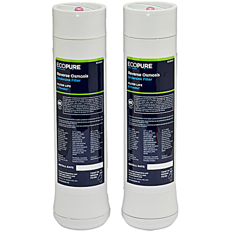 Reverse Osmosis Undersink System Replacement Filters - 2 Pk