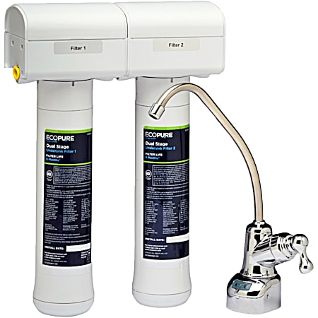 EcoPure Dual Stage Undersink Water Filtration System