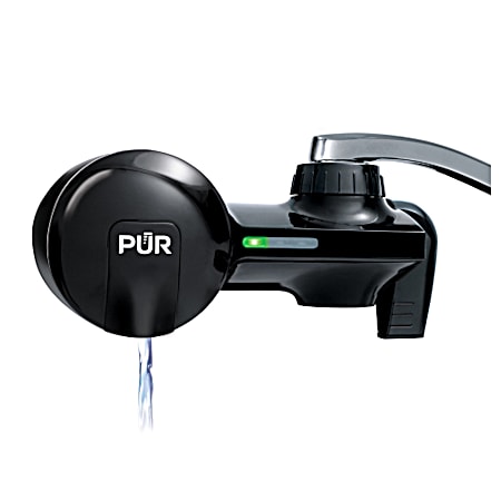 Black Faucet Mount Water Filtration System