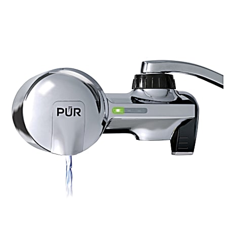 PLUS Chrome Horizontal Faucet Mount Water Filtration System
