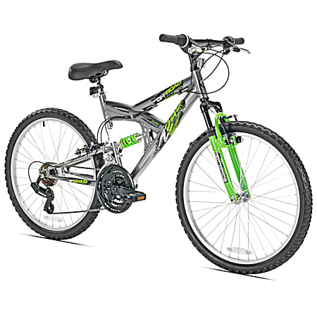 KENT 24 in Silver & Green Z245 Mountain Bike