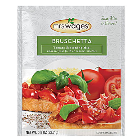Mrs. Wages 0.8 oz Bruschetta Instant Seasoning Mix