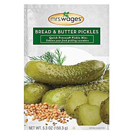 Mrs. Wages 6.2 oz Quick Process Bread & Butter Pickle Mix