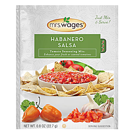 Mrs. Wages 0.8 oz All Natural Habanero Salsa Seasoning Mix