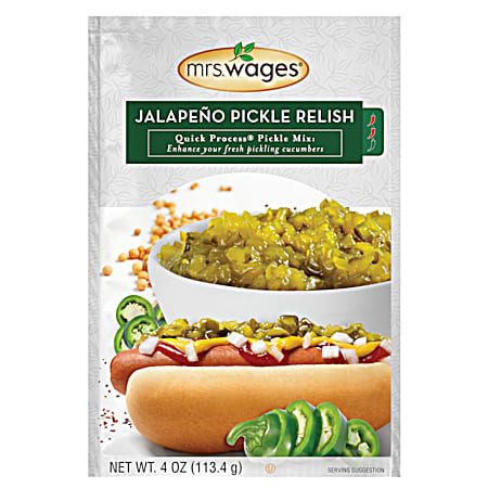 Mrs. Wages 4.0 oz Quick Process Medium Jalapeno Pickle Relish