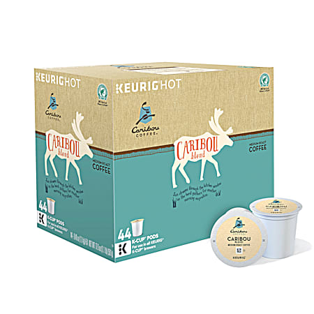 Caribou Blend Medium Roast Coffee K-Cups - 44 Ct