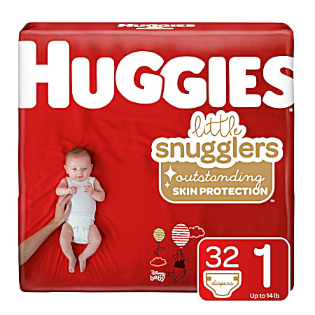 Huggies Little Snugglers Jumbo Pack Size 1 Diapers - 32 ct