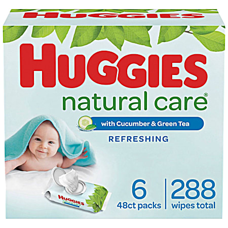 Refreshing Clean Cucumber & Green Tea Scent Soft Pack Disposable Baby Wipes