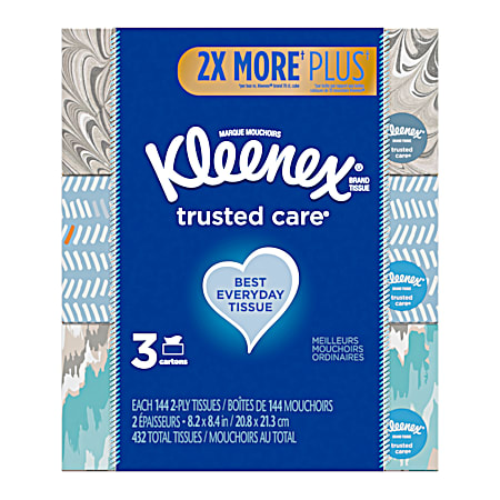 Trusted Care 144 Ct Facial Tissue - 3 Pk