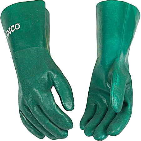 Kinco Men's Green 14 in Gauntlet Cuff PVC Gloves