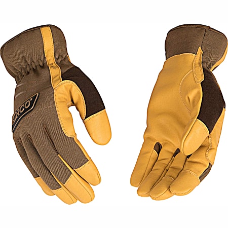 Men's Brown Synthetic Knuckle Protection Gloves