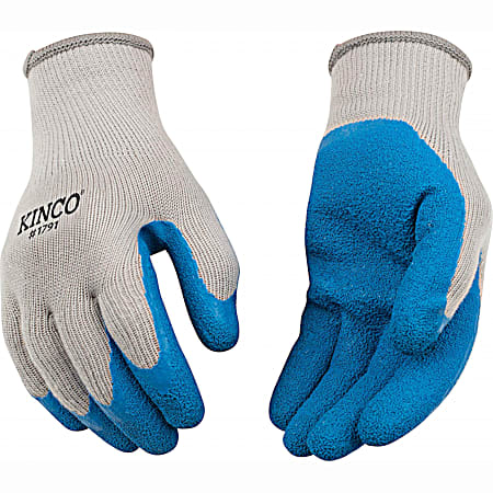Men's Latex/Polyester Knit Coated Palm Gloves