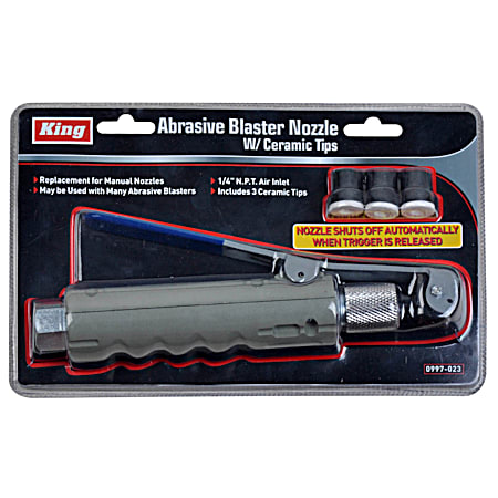 King Abrasive Blaster Nozzle w/ Ceramic Tips