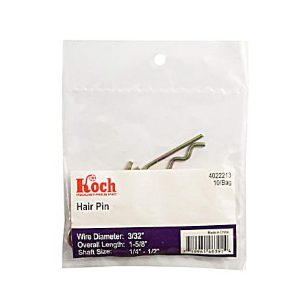 Koch Industries Inc 3/32 in x 1-5/8 in Hair Pin - 10 Pk