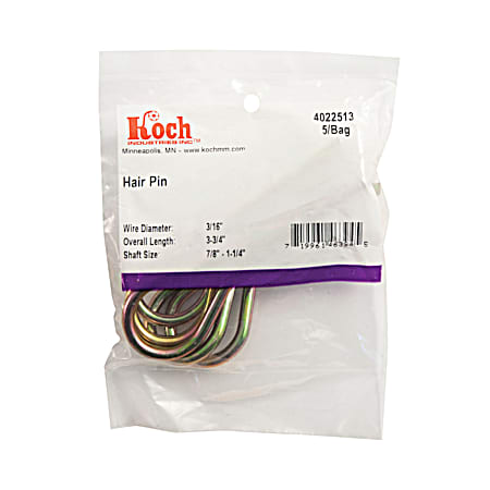 Koch Industries Inc 3/16 in x 3-3/4 in Hair Pin - 5 Pk