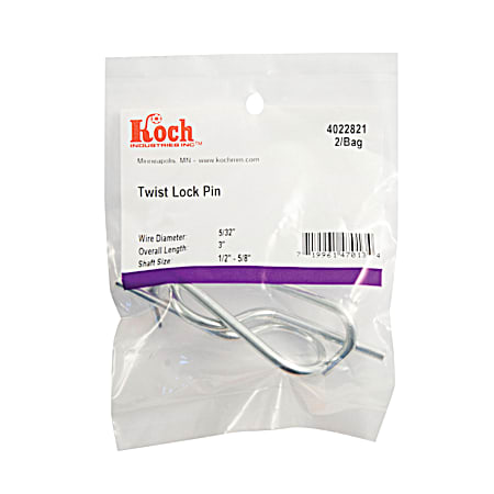 Koch Industries Inc 1/2-5/8 in Twist Lock Pin - 2 Pk