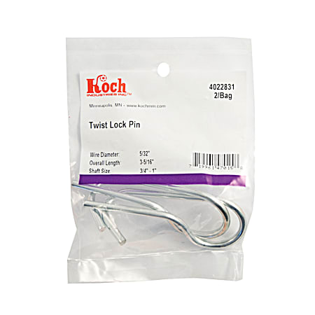 Koch Industries Inc 3/4-1 in Twist Lock Pin - 2 Pk