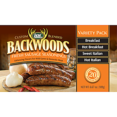 LEM Backwoods Sausage Seasoning Variety Pack