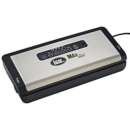 LEM MaxVac 100 Stainless/Black Vacuum Sealer