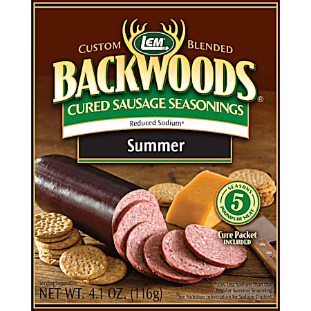 LEM Backwoods 4.1 oz Reduced Sodium Summer Sausage Cured Sausage Seasoning