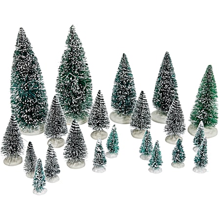 Assorted Pine Trees Village Accessory - Set of 21